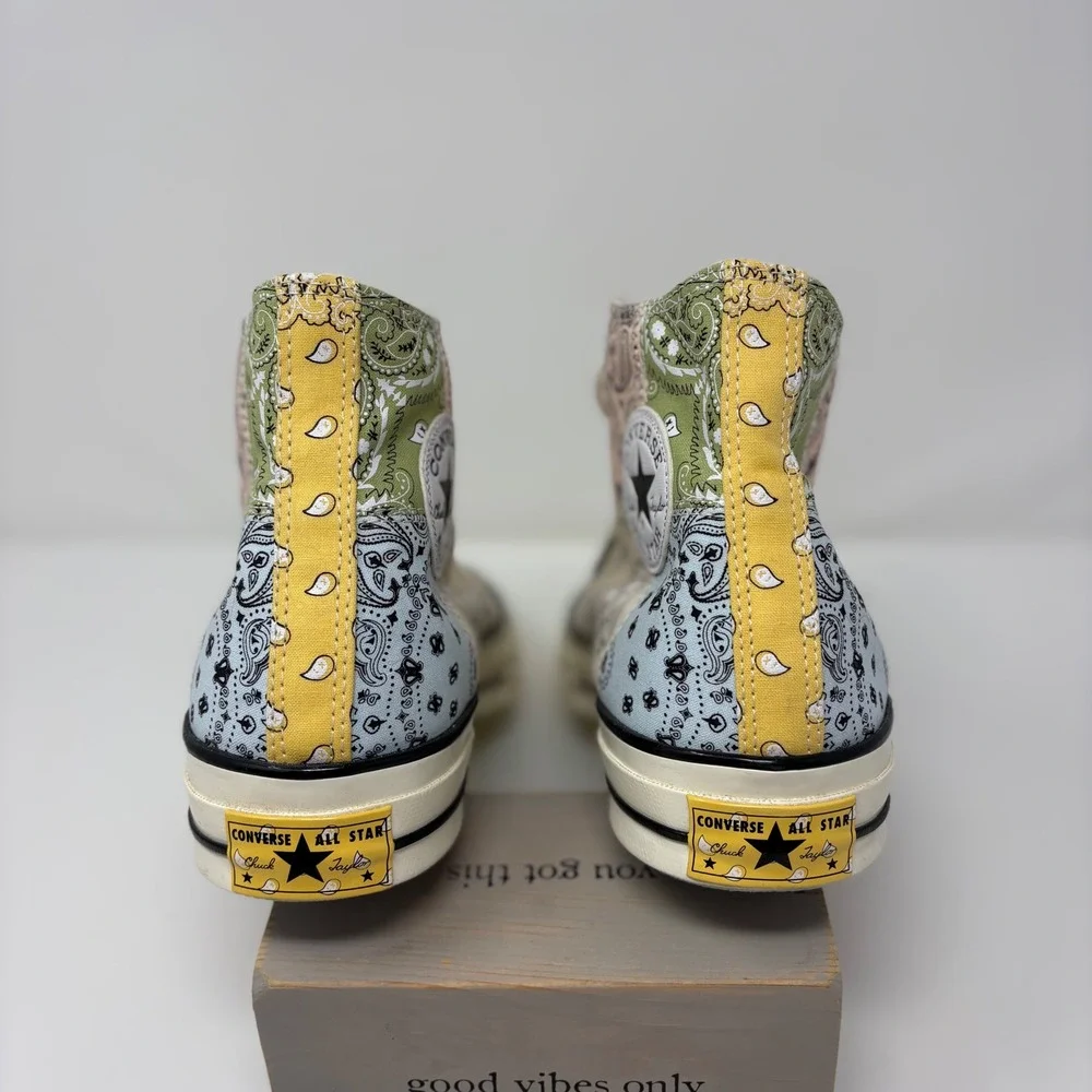 Converse x Offspring Chuck 70 Paisley High Tops 169881C Boho Streetwear M10/W12 - Picture 8 of 10